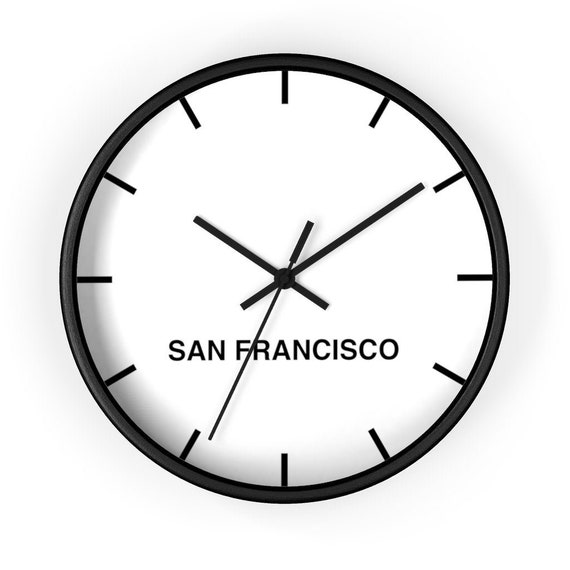 San Francisco Time Zone GMT Newsroom Clock Premium Business Etsy