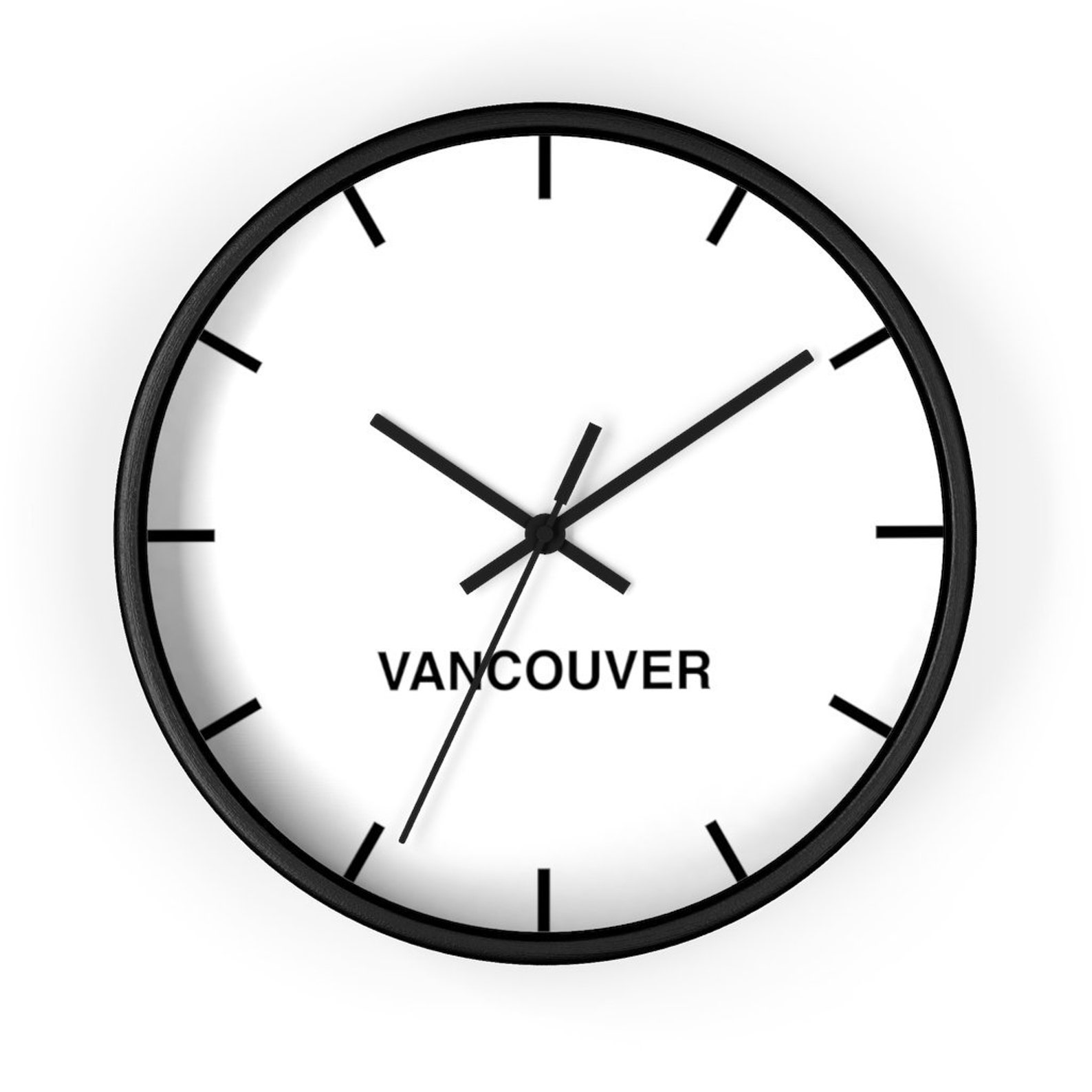 Vancouver Time Zone GMT Newsroom Clock Premium Business Wall - Etsy Canada