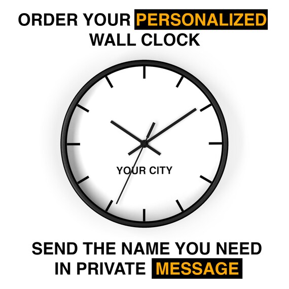 Paris Time Zone Gmt Newsroom Clock Premium Business Wall Etsy