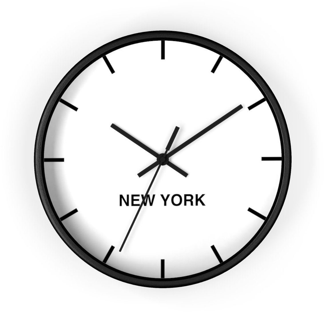 New York Time Zone GMT Newsroom Clock Premium Business Wall Etsy