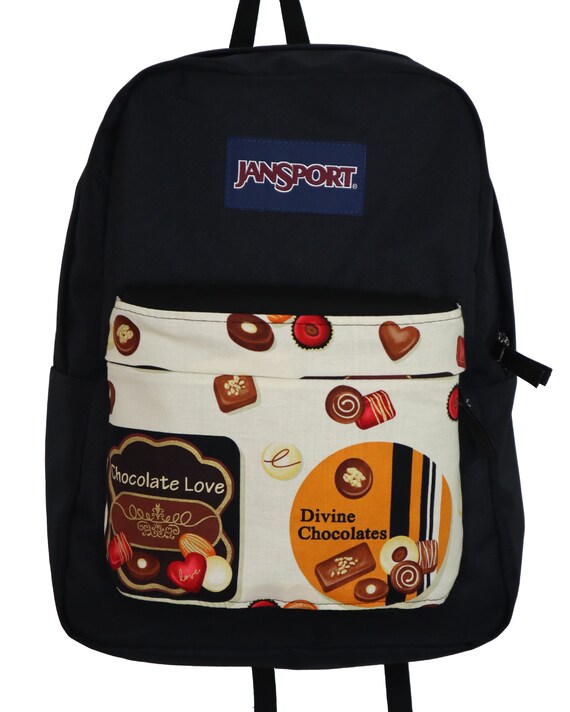 Chocolate Fabric Upcycle for the Jansport Superbreak Backpack Etsy