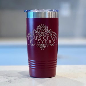 Lacrime dei miei giocatori! - Tumbler DnD inciso