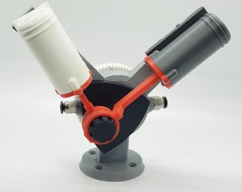 3D Printed Air Engine - Glide Single Stroke Twin V Model – Functional Desk Toy