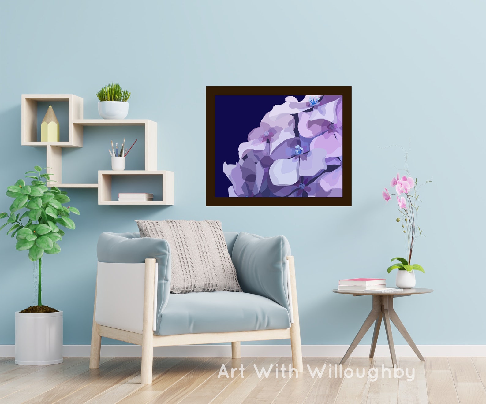 Purple Hydrangea Digital Art DOWNLOAD 8 x 10 | Etsy