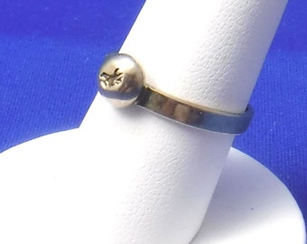 Sterling Silver Ring, Bead Drop, size 8 3/4