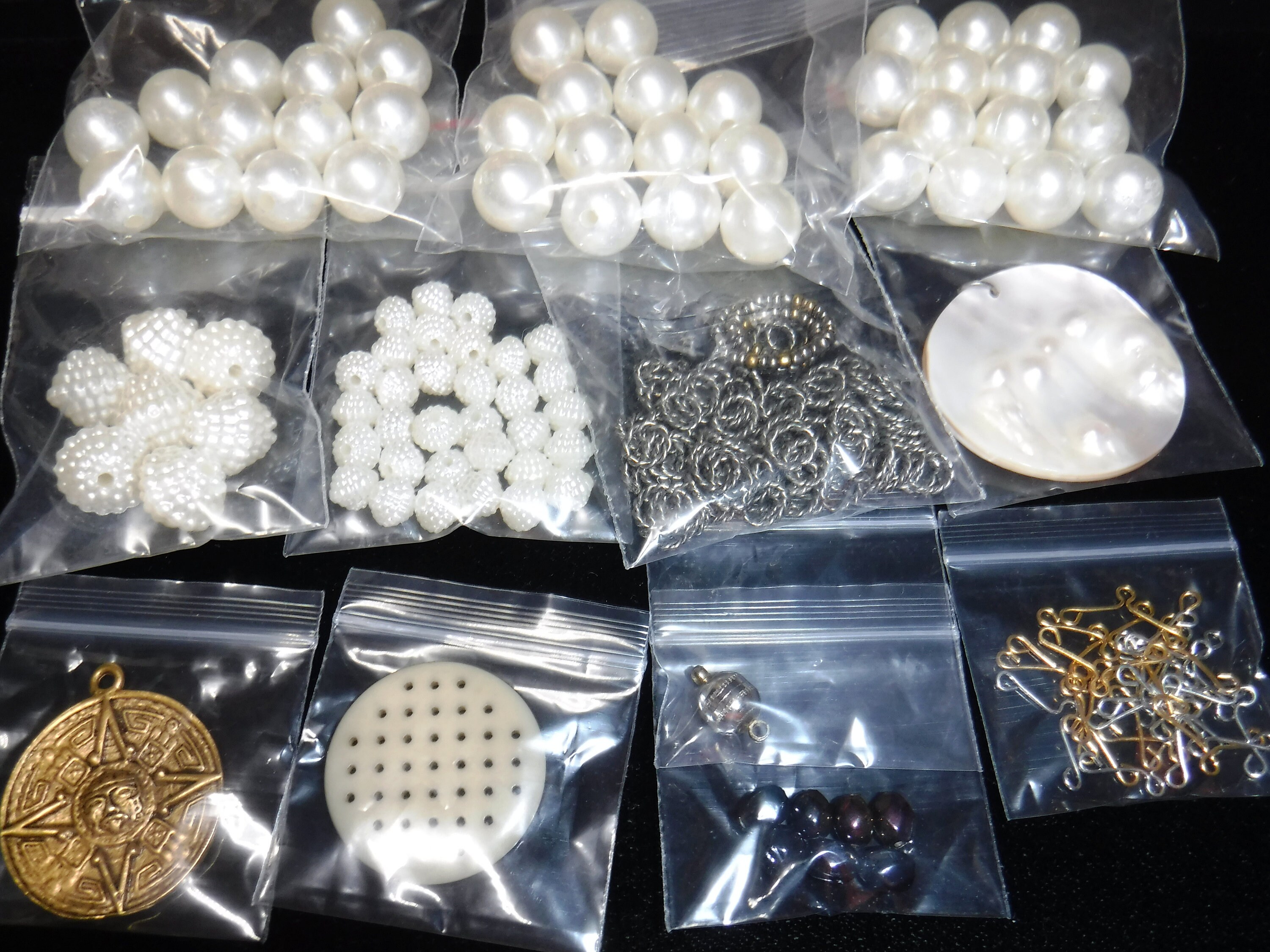 Assorted Beads and Findings Bulk Bundle Lot 4.1 Oz Etsy