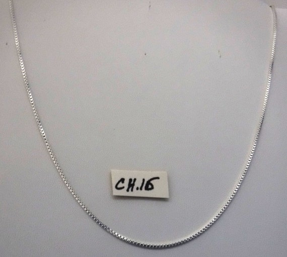22 1.1mm Sterling Silver Box Chain 