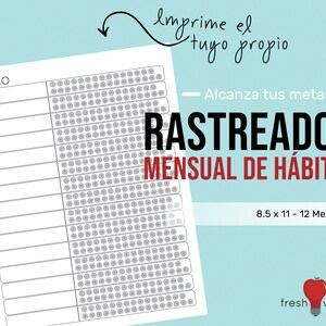 Rastreador mensual de hábitos: 12 meses etiquetados lo ayudan a lograr sus objetivos al marcar cada día que completa su tarea.