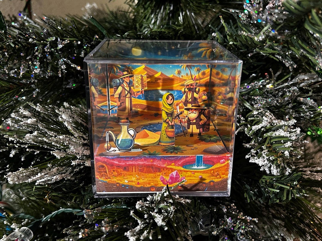 Desert Explorers 3D Art Cube | Fantasy Adventure Diorama With Oasis ...