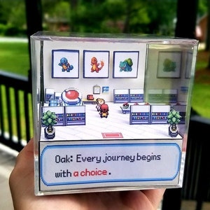 Pokemon Oak's Lab 3D Retro Gaming Perfect Christmas gift, Couple's Gift, Friends Gift image 1