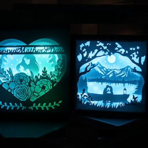 Regalo per la festa della mamma Carta Light Shadow Box SVG Best Friends include Youtube Tutorial