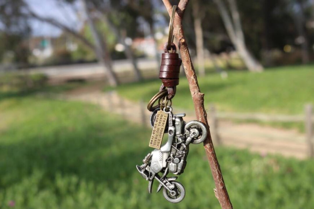 Motorcycle Keychain - Etsy