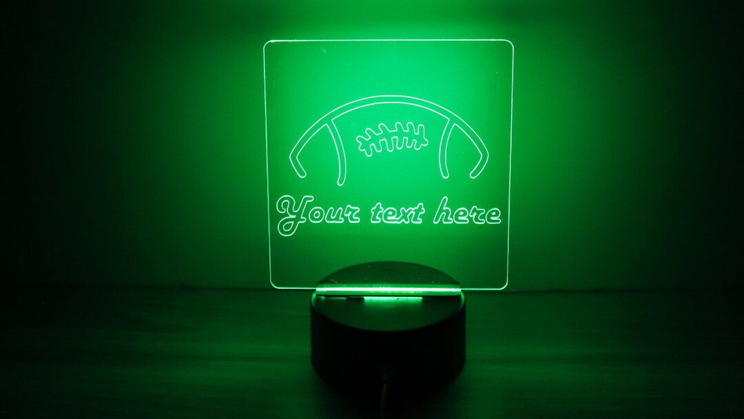 American Football Sport Custom Your Own Handmade LED Light, Gift Item ...