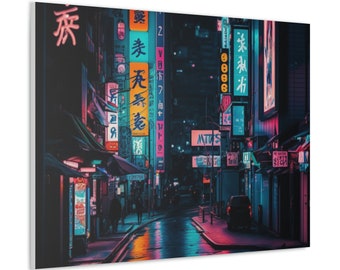 L'aura électrique de Tokyo : une tapisserie vibrante de néons pour ajouter de la dimension à vos murs