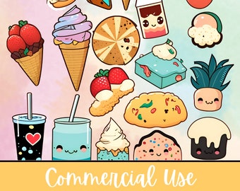 Foodie Fun Forever : PNG Sweet Friendship Bonanza - Kawaii Food PNG Bundle for Besties ! Couper des fichiers pour la Saint-Valentin, Silhouette, Cricut