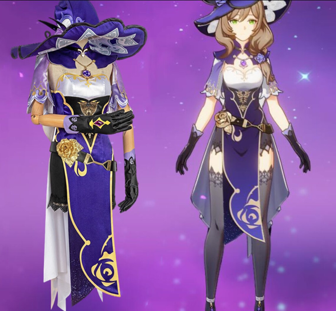 Game Genshin Impact Lisa Cosplay Costume Witch Hat Purple Rose Etsy game-genshin-impact-lisa-cosplay-costume-witch-hat-purple-rose-etsy