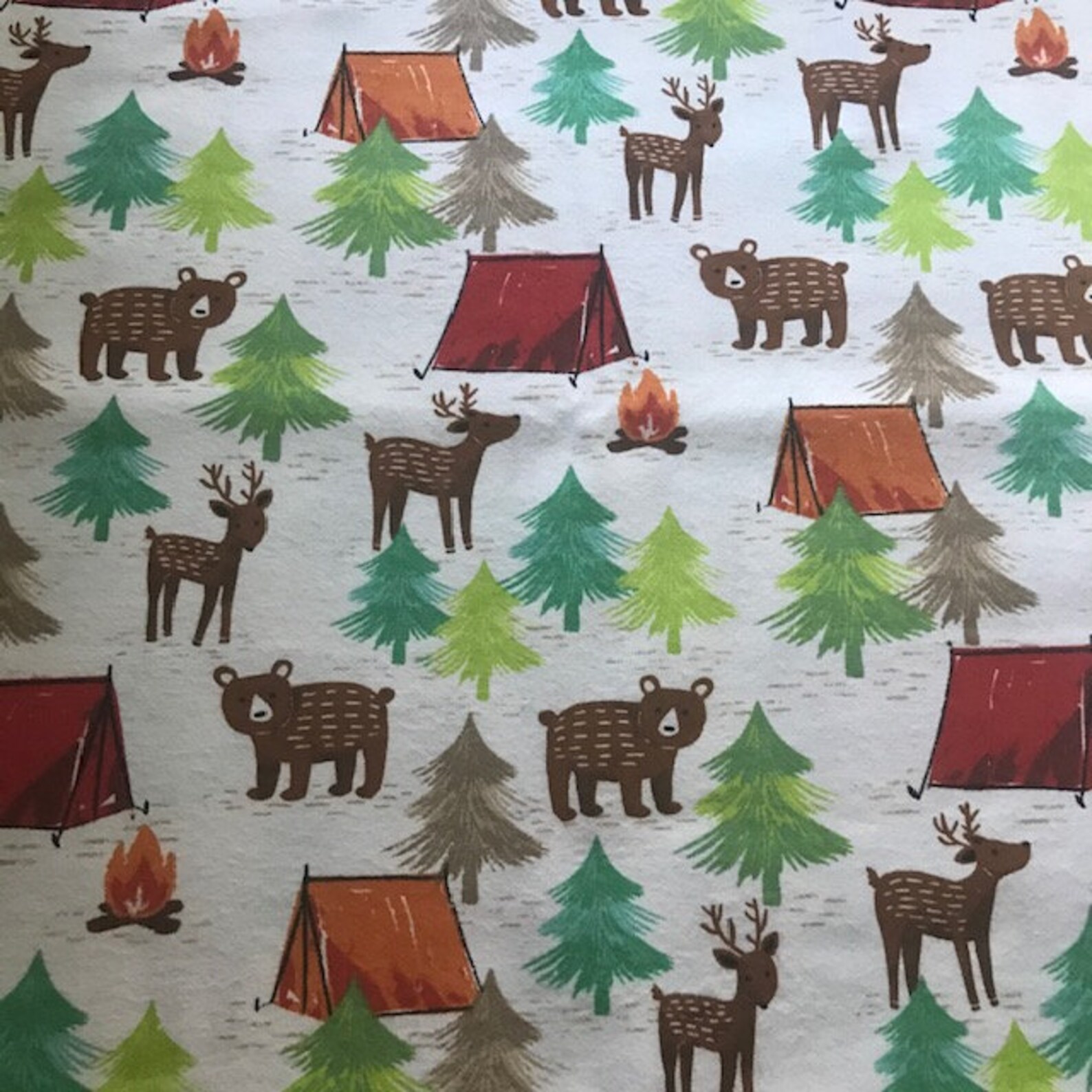 Flannel Fabric by the Yard Camping in the Woods Etsy
