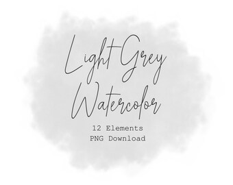 Light Grey Watercolor Swashes Texture Elements Digital Blobs Splash Clipart Splothes Instant Download Stroke Blob Swatches