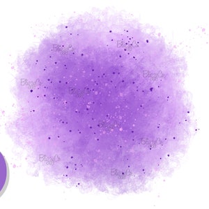 May include: A purple watercolour background with a speckled texture. The background is a light purple colour with darker purple speckles throughout.