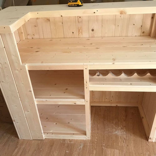 Wooden Home Bar L Shape Bar Man Cave Bar Summerhouse Bar Etsy UK