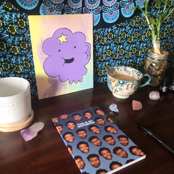 Hand-Painted Lumpy Space Princess Painting