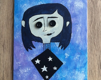 Hand-Painted Coraline Painting