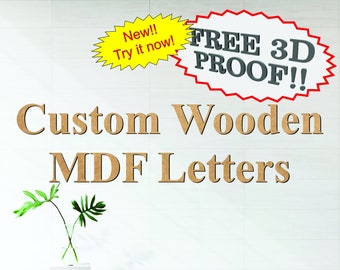 Custom MDF Wooden Letters, Router Cut