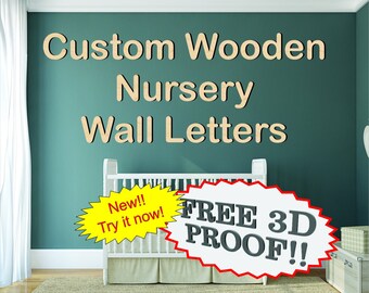 Custom Wooden Nursery Wall Letters