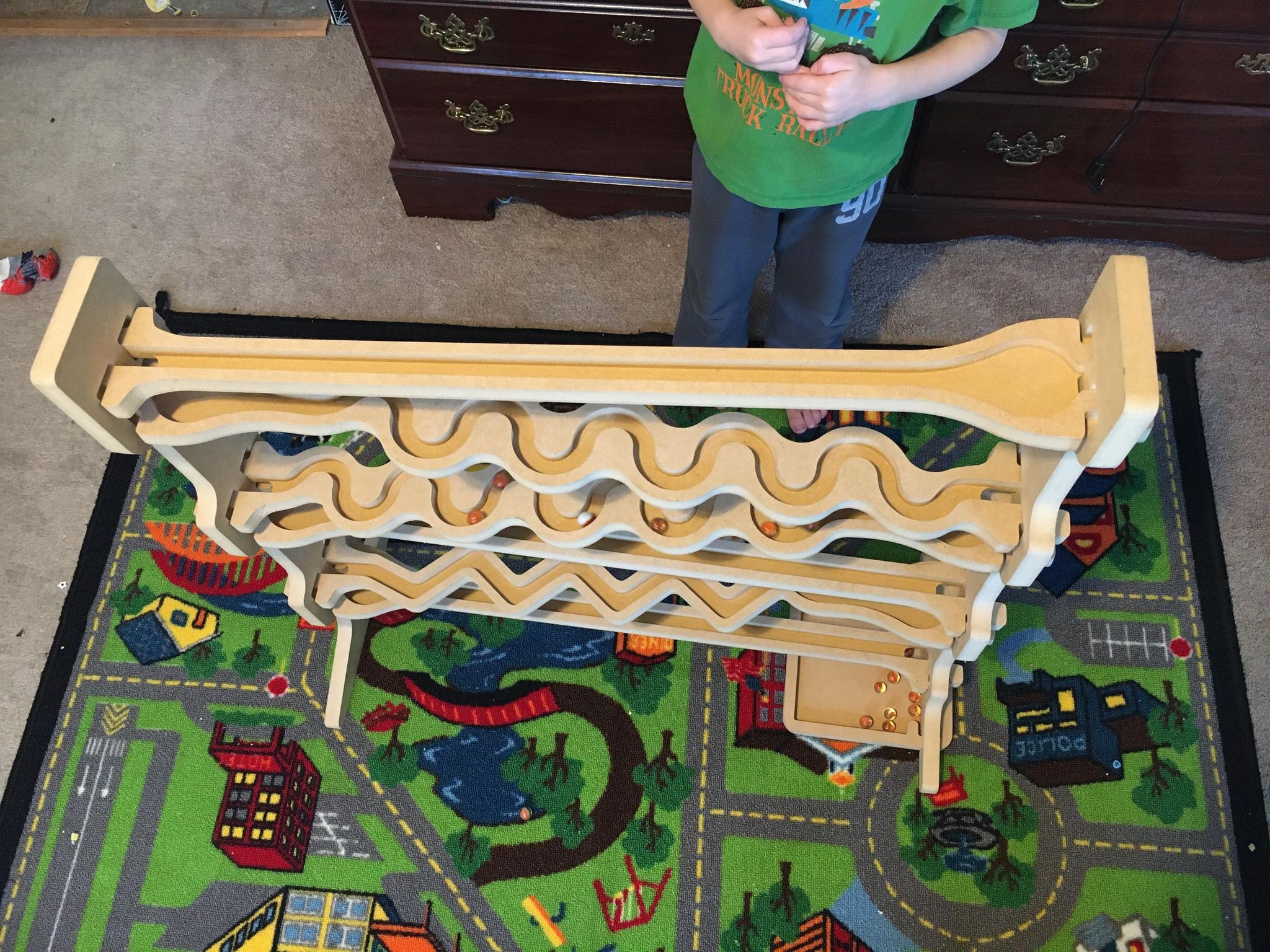 Wooden Marble Run Etsy