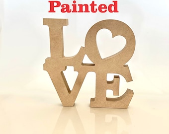 Painted Stacked Love Letters | Valentines Day Letters