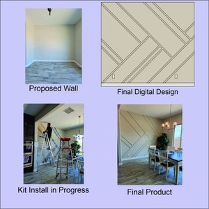 Dimensional Accent Wall Kit, Custom, Wall Moulding Kit 画像 9