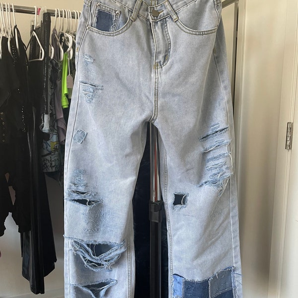 Distressed Denim Jeans