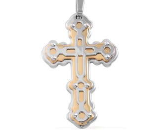 Stainless Steel Cross Pendant With Chain