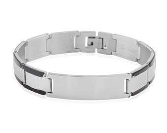 BLK/YG and Stainless Steel Bracelet