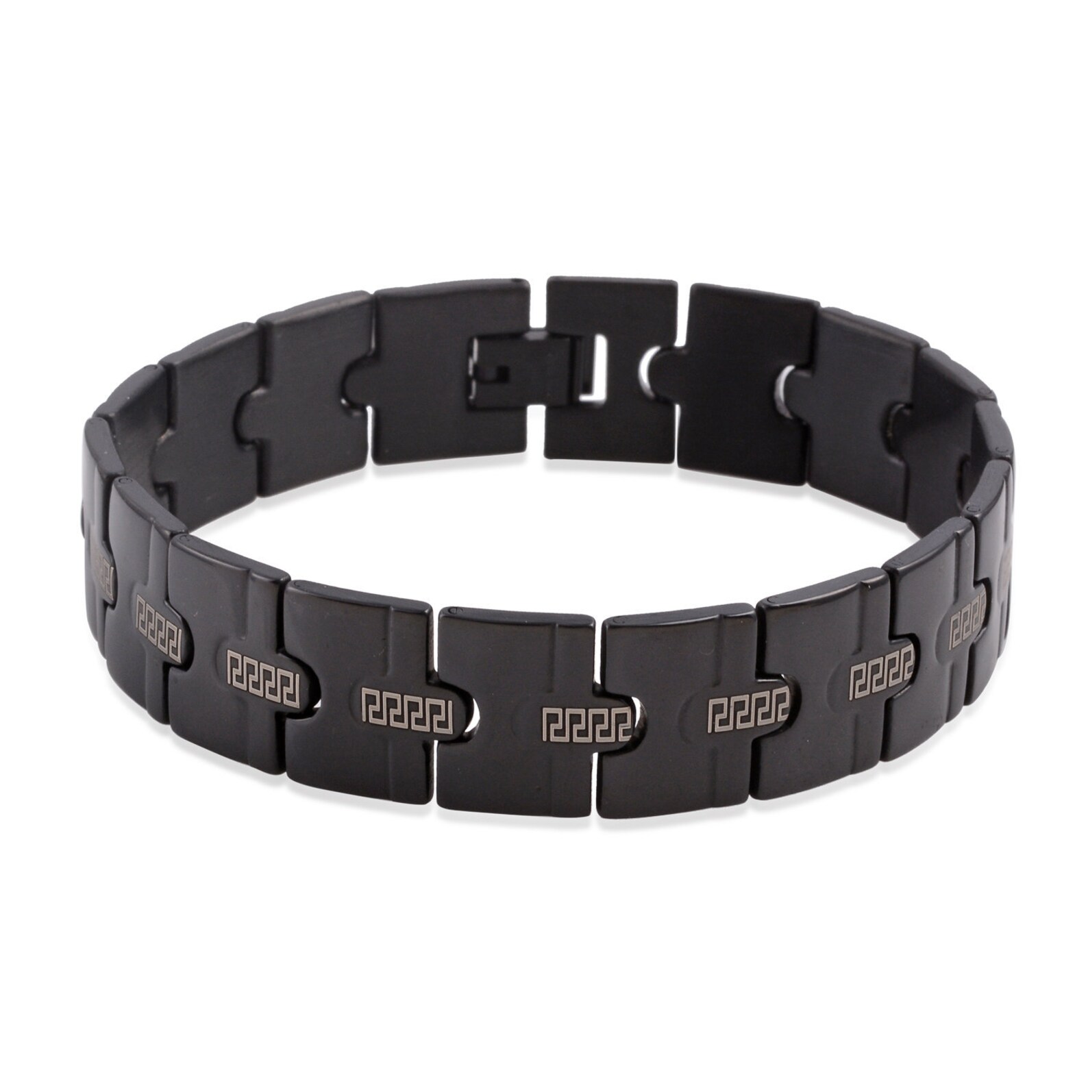 Black Stainless Steel Bracelet Etsy UK