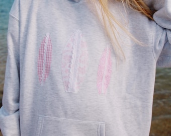 Beachy Boards Patchwork Hoodie Pink