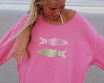 Coastal Catch Patchwork Crewneck