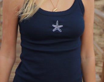 navy starfish tank top