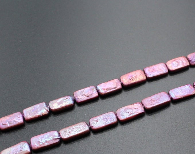 Purple Pearls 20x7 mm Natural Freshwater Pearl Beads Genuine Freshwater Pearls 14 inch Freshwater Pearls Loose Beads for Jewelry Making