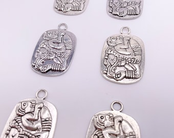 Namor Square Mayan Medal Mayan Jewelry Handmade Jewelry Material Mayan Medal Namor Wakanda Forever Jewelry Mayan Pendant Mayan Mexican Maya