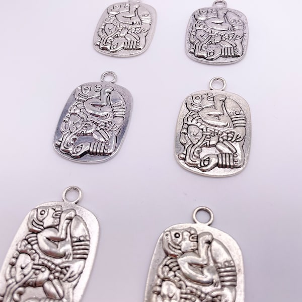 Namor Square Mayan Medal Mayan Jewelry Handmade Jewelry Material Mayan Medal Namor Wakanda Forever Jewelry Mayan Pendant Mayan Mexican Maya