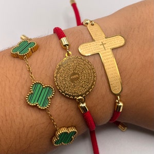 Our Father Prayer Medal Our Father Prayer Cross Holy Father Prayer Stainless Steel Gold Religious Medal for Jewelry Making Padre Nuestro