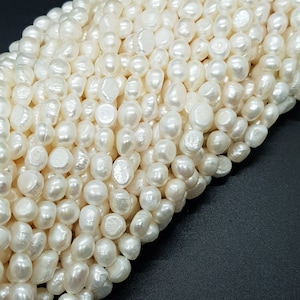 8-9mm Natural Freshwater Pearl Beads, Genuine Freshwater Pearls, White Pearls, Loose Beads for Jewelry Making, Pearls for Jewelry Making