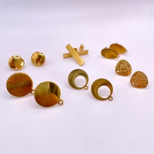 Stainless steel small Stud Earring Findings in bulk Stainless steel sold in bulk Round Stud Earring Waterproof earring small earring finding