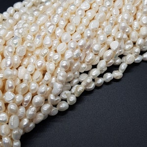 8-9mm Natural Freshwater Pearl Beads, Genuine Freshwater Pearls, White Pearls, Loose Beads for Jewelry Making, Pearls for Jewelry Making