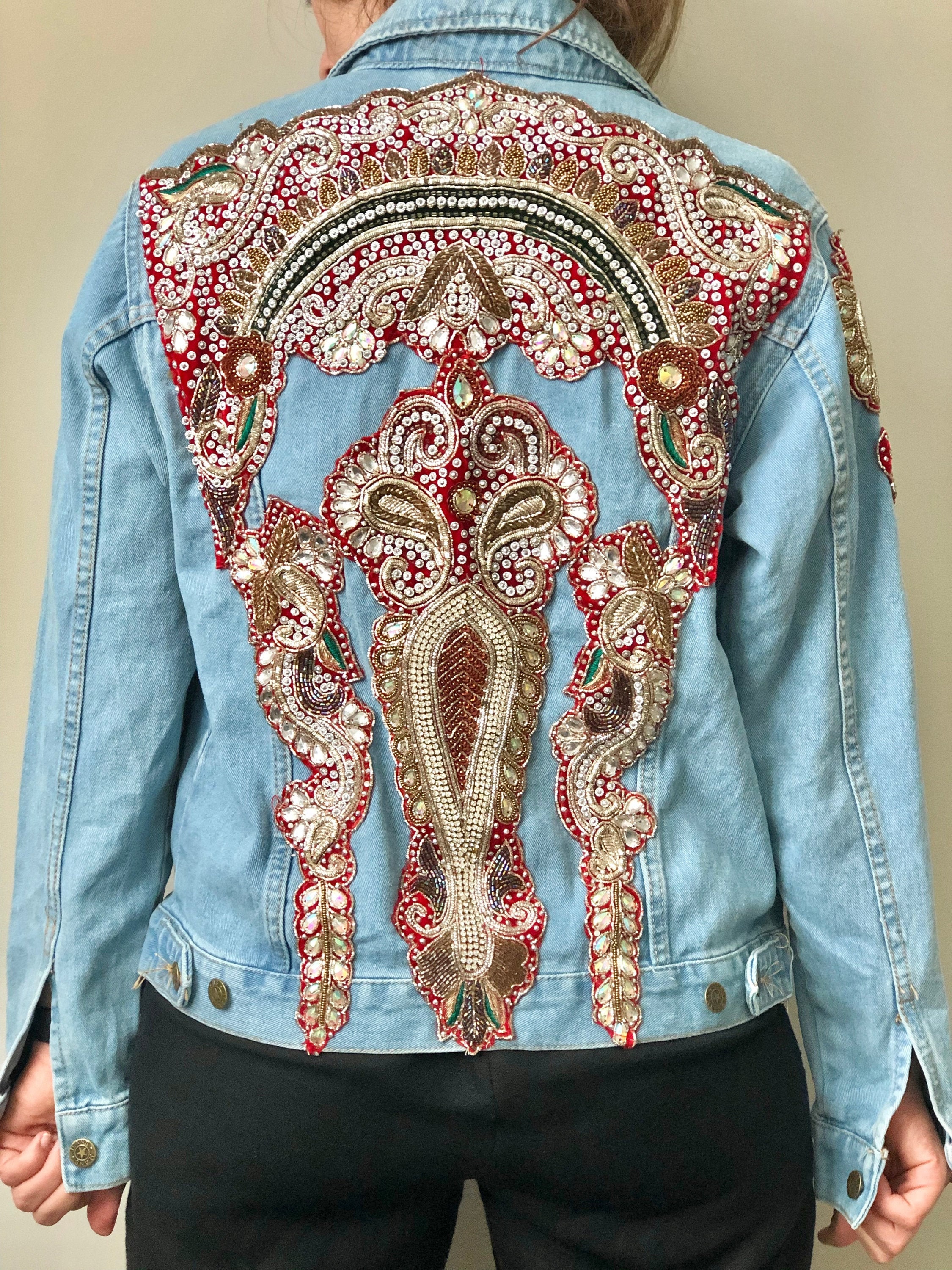 Denim Jacket - Back Stunning Embroidery - Etsy