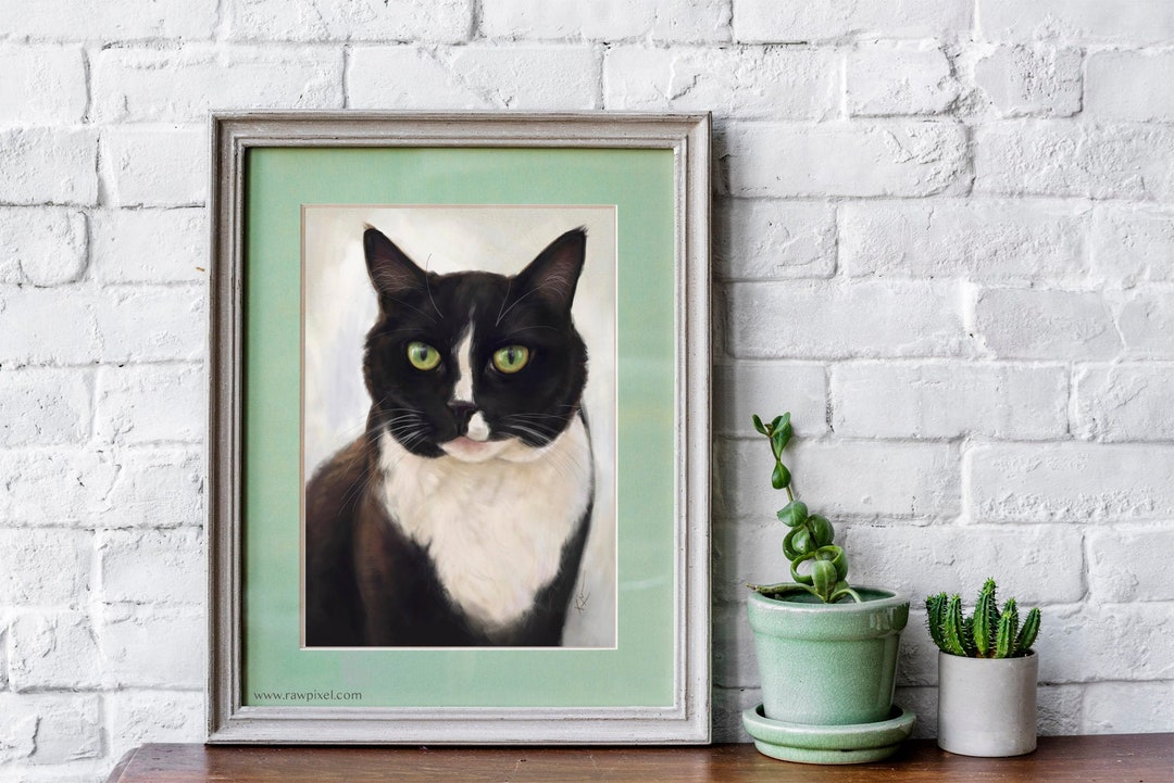 Custom Pet Portrait Digital Pet Paintings Pet Art Pet Memorial Artwork