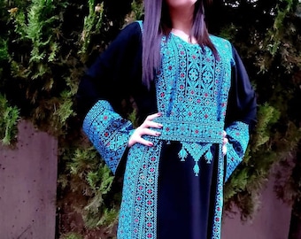 Palestinian Traditional Thobe (Dress) ثوب تطريز فلسطيني