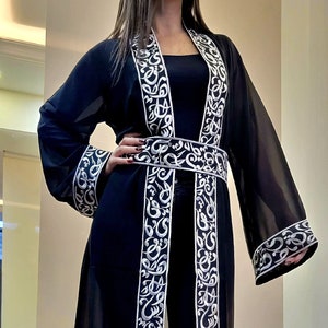 Long Arabic Letters Dress CAPE (Chiffon)