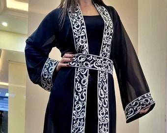 Long Arabic Letters Dress CAPE (Chiffon)